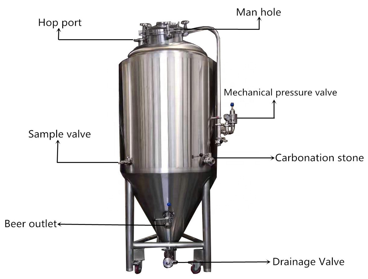  Craft beer Brewery equipment 500L Fermenter Chinese manufacturer